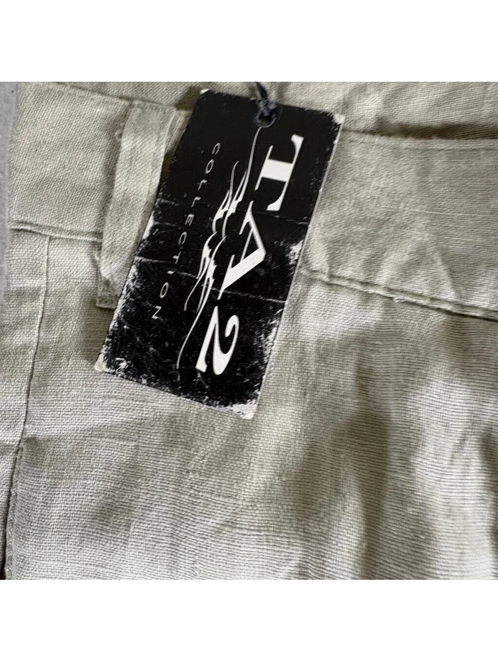 TA2 Collection Mens Linen Pants Size 46 Beige Pleated Front Made in USA Vintage